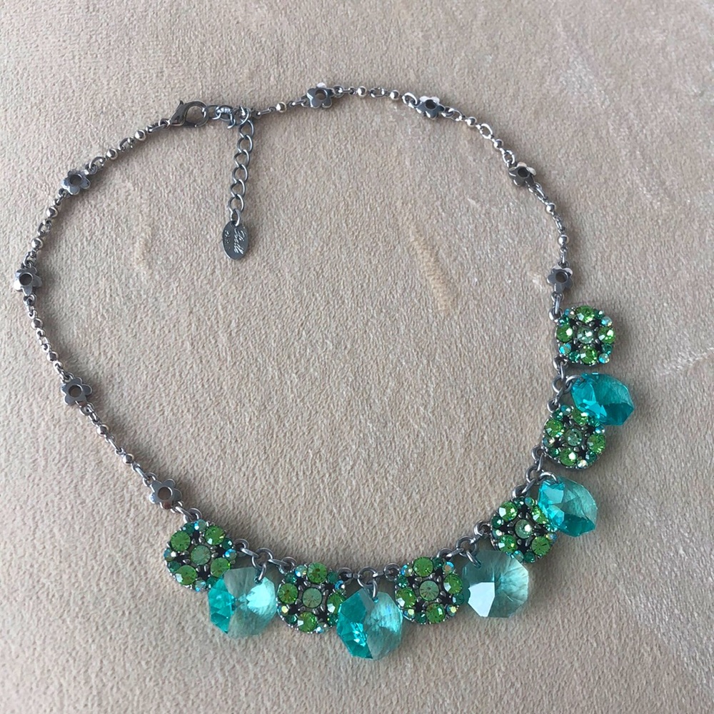 Belle Paris Silver Jewel and Stone Necklace